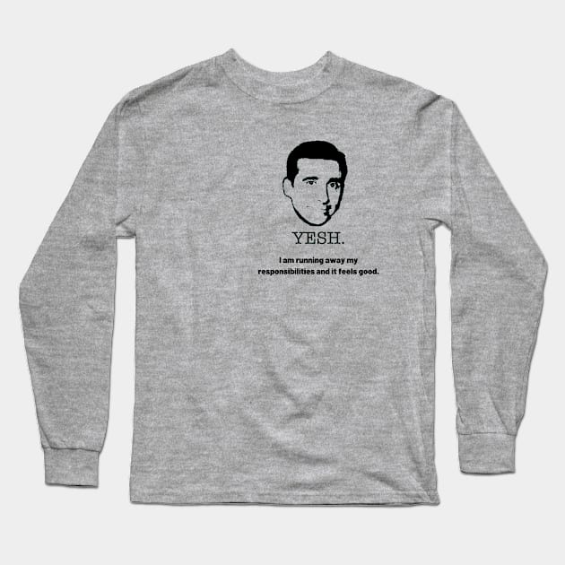 Michael Scott Long Sleeve T-Shirt by TempusArt Studio